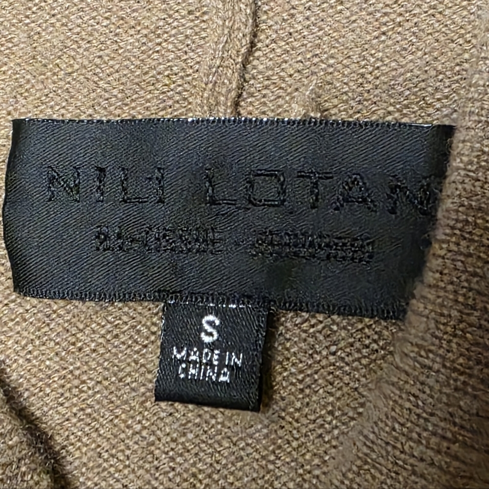NILI LOTAN SELMA HOODED CASHMERE SWEATER CAMEL S‎ - Picture 4 of 11